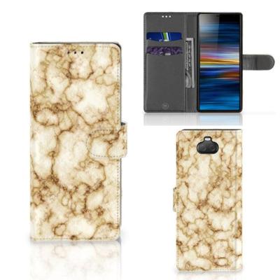 Sony Xperia 10 | Bookcase | Marmer Goud