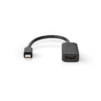 Nedis CCGP37654BK02 Mini-displayport - Hdmi™-kabel 1.4 Mini-displayport Male - Hdmi™-uitgang 0,2 M Zwart - thumbnail