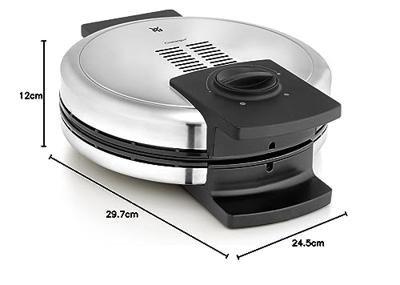 WMF Lono Wafelijzer Anti-aanbaklaag, Controlelampje, Inklapbaar Cromargan, Zwart WMF Lono Wafelijzer Anti-aanbaklaag, Controlelampje, Inklapbaar Cromargan, Zwart