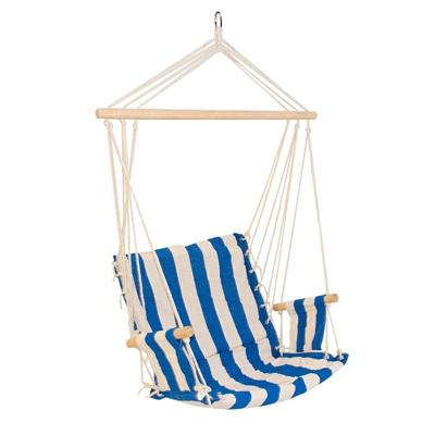 Viking Choice Hangstoel met armleuningen - 46x50 cm - Blauw Beige gestreept Viking Choice Hangstoel met armleuningen - 46x50 cm - Blauw Beige gestreept