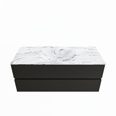 MONDIAZ VICA-DLUX 120cm badmeubel onderkast Urban 2 lades. Inbouw wastafel CLOUD midden 1 kraangat, kleur Glace. MONDIAZ VICA-DLUX 120cm badmeubel onderkast Urban 2 lades. Inbouw wastafel CLOUD midden 1 kraangat, kleur Glace.