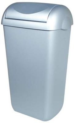 PlastiQline PlastiQline afvalbak 23l met swing-deksel PQSA23M - RVS-look PlastiQline PlastiQline afvalbak 23l met swing-deksel PQSA23M - RVS-look