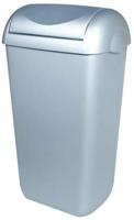 PlastiQline PlastiQline afvalbak 23l met swing-deksel PQSA23M - RVS-look - thumbnail