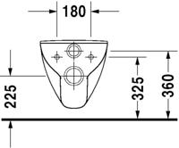 Duravit D-code wandcloset 70cm met spoelrand diepspoel wit 22280900002 - thumbnail