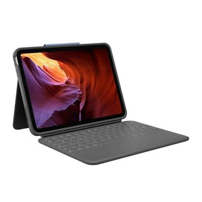 Logitech Rugged Folio voor iPad (10e generatie) beschermende toetsenbordcase met Smart Connector en duurzaam, morsbestendig toetsenbord - Spanish Layout