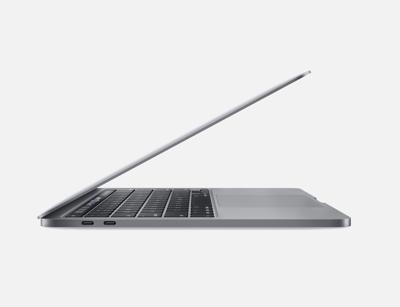 Refurbished MacBook Pro Touchbar 13 inch i7 2.3 Ghz 32 GB 512 GB Zilver Licht gebruikt