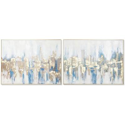 Schilderij DKD Home Decor New York Loft 80 x 3,5 x 60 cm (2 Stuks)