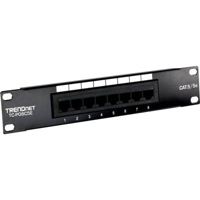 TrendNet TC-P08C5E Patchpaneel CAT 5e Zwart