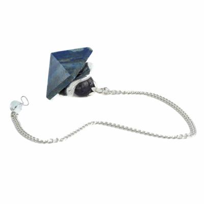 Pendel Edelsteen Lapis Lazuli Piramide met Amthist Bol Pendel Edelsteen Lapis Lazuli Piramide met Amthist Bol