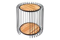 Industriële bijzettafel TRUE ELEMENTS 50cm Naturel Acacia massief hout - 45737 - thumbnail