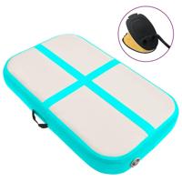 VidaXL Gymnastiekmat met pomp opblaasbaar 60x100x15 cm pvc groen - thumbnail
