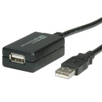 VALUE USB 2.0 Verleng kabel met actieve Repeater, zwart, 12 m - thumbnail