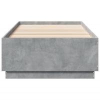 Bedframe met LED-verlichting bewerkt hout betongrijs 100x200 cm - thumbnail