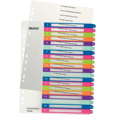 Leitz WOW printbare index, 20 tabs