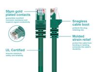 Monoprice Cat5e Ethernet-patchkabel – netwerk-internetkabel – RJ45, gestrant, 350 MHz, UTP, zuiver blanke koperdraad, 24 AWG, 91 cm, groen - thumbnail