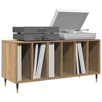 Platenkast met plank artisanaal eikenkleurig 100 x 38 x 48 cm - thumbnail