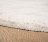 Tapeso Ovaal hoogpolig vloerkleed - Comfy plus - wit - 150x240 cm - thumbnail