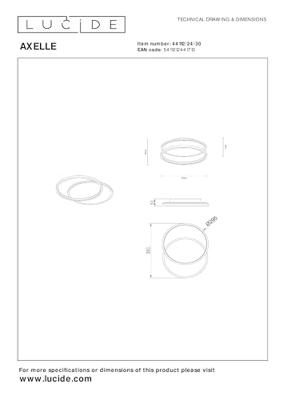 Lucide AXELLE - Plafonnière - Ø 29,5 cm - LED 3 StepDim - 1x24W 2700K - Zwart Lucide AXELLE - Plafonnière - Ø 29,5 cm - LED 3 StepDim - 1x24W 2700K - Zwart