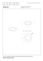 Lucide AXELLE - Plafonnière - Ø 29,5 cm - LED 3 StepDim - 1x24W 2700K - Zwart - thumbnail