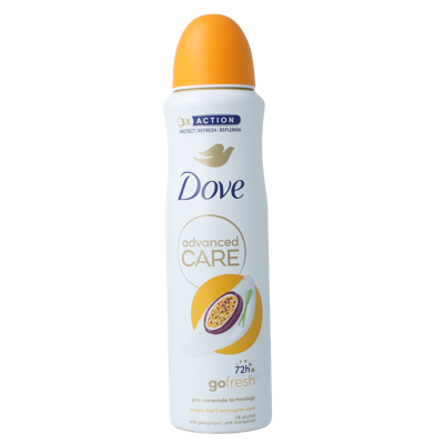 Dove Deodorant spray go fresh passievrucht & citroengr 150 Milliliter Dove Deodorant spray go fresh passievrucht & citroengr 150 Milliliter