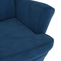 Fauteuil fluweel blauw - thumbnail