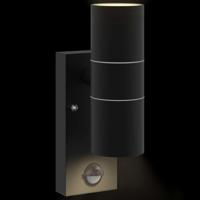 VidaXL Buiten wandlamp zwart 7 x 10 x 22 cm rvs en glas - thumbnail