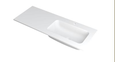 INK Wastafel Faktor polystone rechts met 1 kraangat 120 cm x 45 cm x 1,5 cm Mat wit 3407228