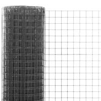VidaXL Kippengaas 10x1 m staal met pvc coating grijs - thumbnail