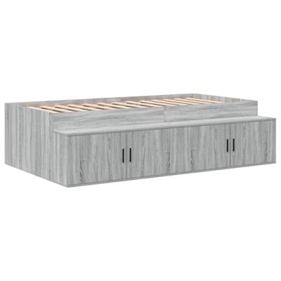 Opbergbedframe Grijs sonoma 244 x 118 x 53.5 cm Bewerkt hout