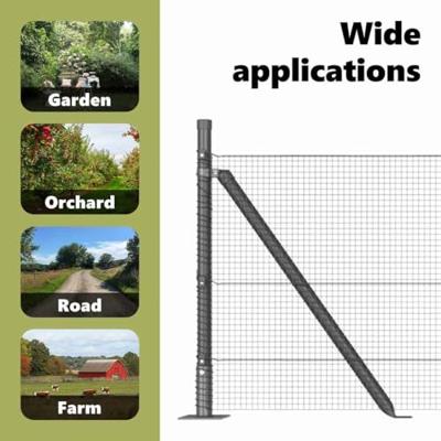 VidaXL Afrasteringspaal grijs 10 x 0,5 m (12 x 12 mm mesh) staal