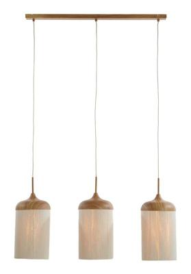 Light & Living Hanglamp 3-lichtsDania lichte hout print - 2980443