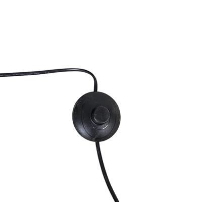 QAZQA Booglamp messing met kap bloem dessin 50 cm - XXL