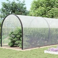 VidaXL Doorzichtig zeildoek met zeilringen 10x10 m polyethyleen - thumbnail