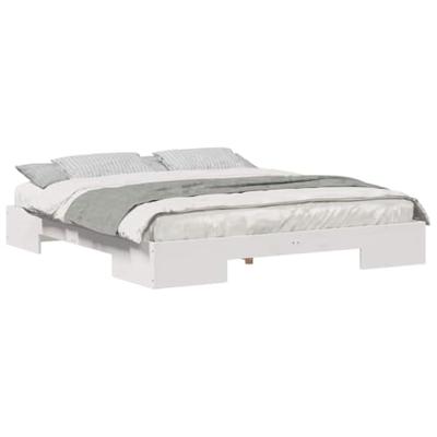 Bedframe met opslag Wit 200 x 200 cm Massief grenenhout Bedframe met opslag Wit 200 x 200 cm Massief grenenhout