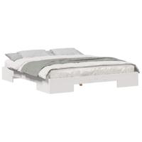 Bedframe met opslag Wit 200 x 200 cm Massief grenenhout - thumbnail