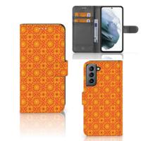 Samsung Galaxy S21 FE | Telefoon Hoesje | Batik Oranje - thumbnail
