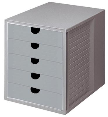 HAN HA-1450-FO-11 Ladenkast Met 5 Gesloten Laden Lichtgrijs In Folie HAN HA-1450-FO-11 Ladenkast Met 5 Gesloten Laden Lichtgrijs In Folie