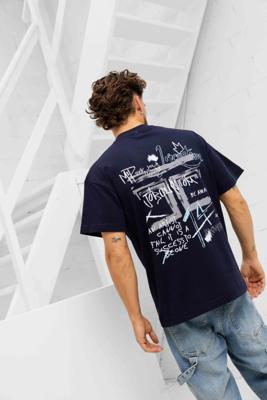 Jorcustom Artist Loose Fit T-Shirt Heren Donkerblauw - Maat L - Kleur: Donkerblauw | Soccerfanshop