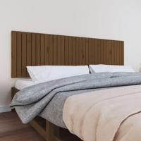 Wandhoofdbord 204x3x60 cm massief grenenhout honingbruin - thumbnail