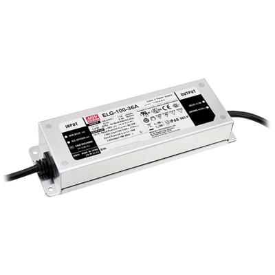 MEAN WELL ELG-100-24AB-3Y LED-driver Constante spanning 96 W 2 - 4 A 21.6 - 26.4 V/DC 3-in-1 dimmer, Montage op ontvlambare oppervlakken, Geschikt voor MEAN WELL ELG-100-24AB-3Y LED-driver Constante spanning 96 W 2 - 4 A 21.6 - 26.4 V/DC 3-in-1 dimmer, Montage op ontvlambare oppervlakken, Geschikt voor