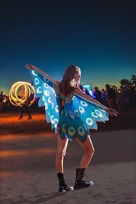 Vleugels Pauw Blauw (115x155cm)