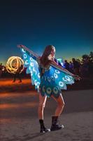 Vleugels Pauw Blauw (115x155cm) - thumbnail