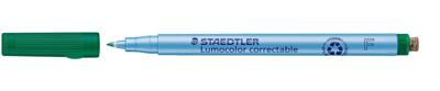 VILTSTIFT STAEDTLER OHP LUMO F 305 CORRECTABLE GN