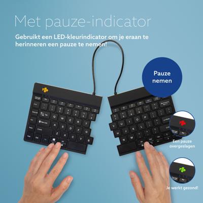 R-Go Tools Ergonomisch toetsenbord R-Go Split Break met pauzesoftware, gesplitst toetsenbord, QWERTY (US), Bluetooth, zwart R-Go Tools Ergonomisch toetsenbord R-Go Split Break met pauzesoftware, gesplitst toetsenbord, QWERTY (US), Bluetooth, zwart
