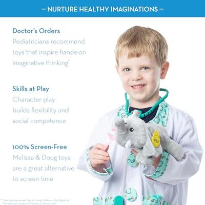 Melissa & Doug verkleedset dokter inclusief stethoscoop met geluid - thumbnail