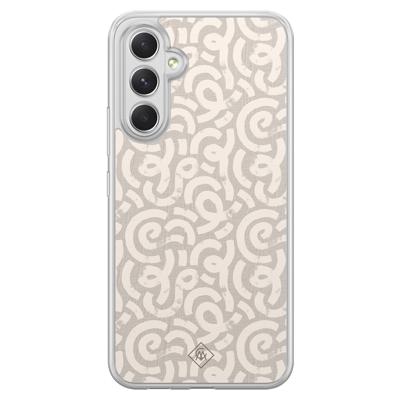 Samsung Galaxy A54 hybride hoesje - Ivory abstraction