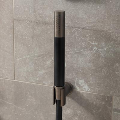 Handdoucheset Hotbath Cobber Rond Verouderd Ijzer Wandsteun