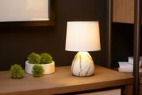 Lucide MARMO - Tafellamp - Ø 16 cm - 1xE14 - Wit - thumbnail