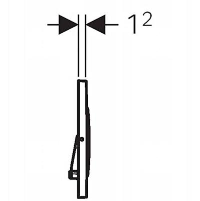 Geberit Sigma 20 bedieningspaneel rvs geborsteld voor Sigma reservoirs 8cm (UP720) en 12cm (UP320)