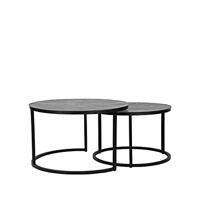 LABEL51 Salontafel 'Grand' Set van 2 stuks, kleur Grijs - thumbnail
